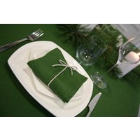 Weihnachtstisch Set | 100% Natur Leinen Tischset - Hochwertige Tischwäsche Stein Gewaschenes von SwannyLinen