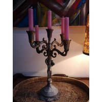 Kandelaar Messing/Brons Mit Engel Kandelaar Messing/Brons Mit Engel von SwansboroughVintage