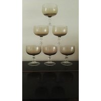 Kristallen Coupes Fumi Set Van 6 Kristallen Coupes Fumi Set Van 6 von SwansboroughVintage