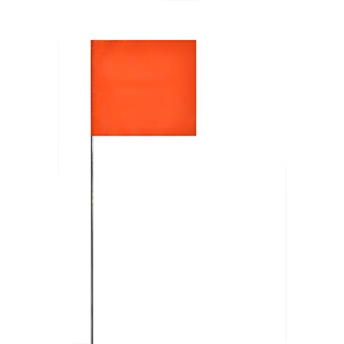 Swanson Tool Co FOR15100 Markierungsfahnen mit 38,1 cm Drahtstangen, Orange, 100 Stück von Swanson