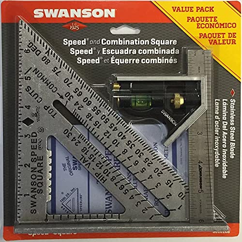 Swanson Tool S0101CB Geschwindigkeits-Quadrat-Layout-Tool mit blauem Buch und und Kombinationswinkel Value Pack von Swanson Tool Co., Inc