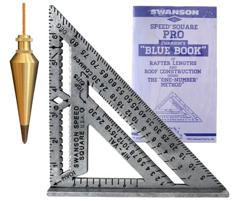 Swanson Tool Co Vorteilspackung mit Aluminium Pro Square, Pro Blue Book und 227 g Messing-Lottenbob von Swanson