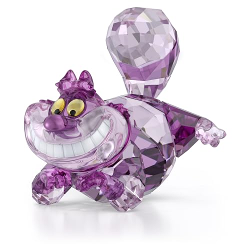 Swarovski Alice in Wonderland Grinsekatze, Detailverliebte Katze in Pinkem und Lilafarbenem Kristall von Swarovski