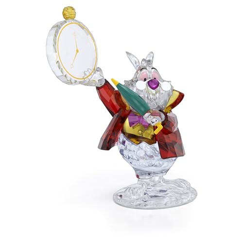 Swarovski Alice in Wonderland Weißes Kaninchen, Detailverliebte Figur in Mehrfarbigem Kristall von Swarovski