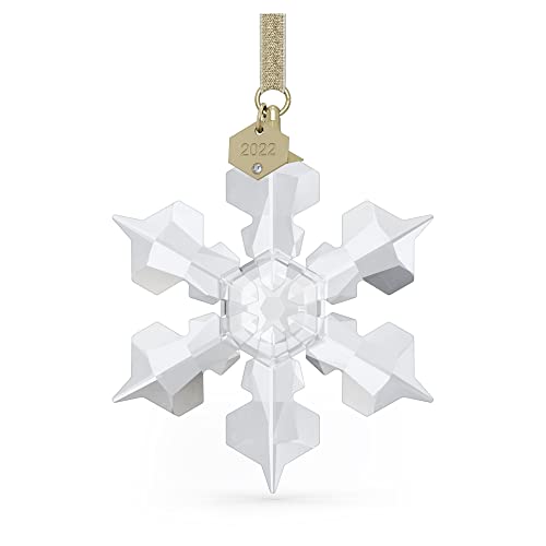 Swarovski Annual Edition 2022 Ornament, Schneeflocke mit Prachtvollem Lamé-Band und Klarem Swarovski Kristall von Swarovski