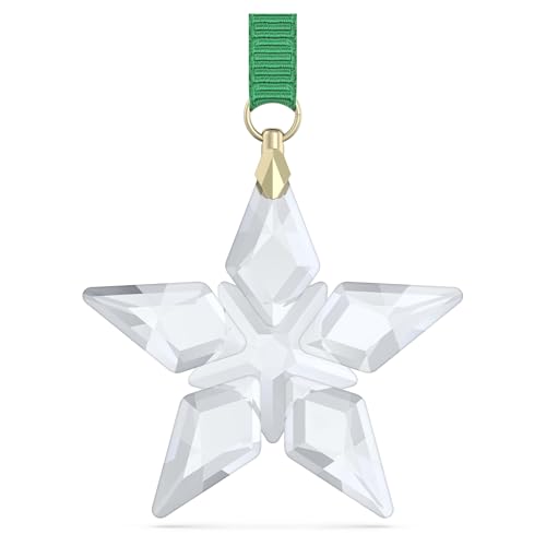 Swarovski Annual Edition Little Star Ornament 2023, Kristallornament im Stern-Design, mit Grünem Ripsband von Swarovski