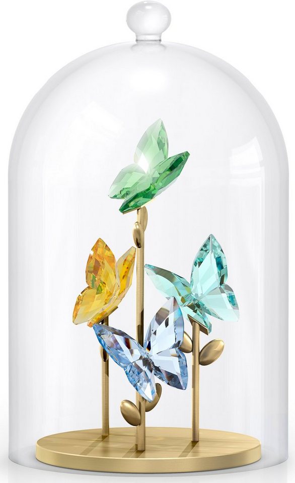 Swarovski Dekoobjekt Kristallfigur Blume Jungle Beats Schmetterling Glasglocke, 5619219 (Set, 2 St), Swarovski® Kristall von Swarovski