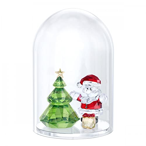 Swarovski GLASGLOCKE-Weihnachtsbaum & Santa, Kristall, Mehrfarbig, 4, 8 x 3,8cm von Swarovski