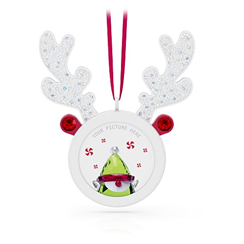 Swarovski Holiday Cheers Rentier Hängender Bilderrahmen, Individuell Gestaltbares Weihnachtliches Ornament mit Swarovski Kristallen von Swarovski