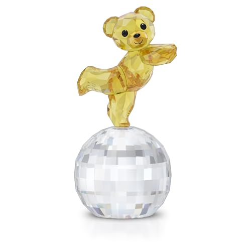 Swarovski Kris Bär Auf in die Disco, Ornament mit Strahlenden Kristallen von Swarovski