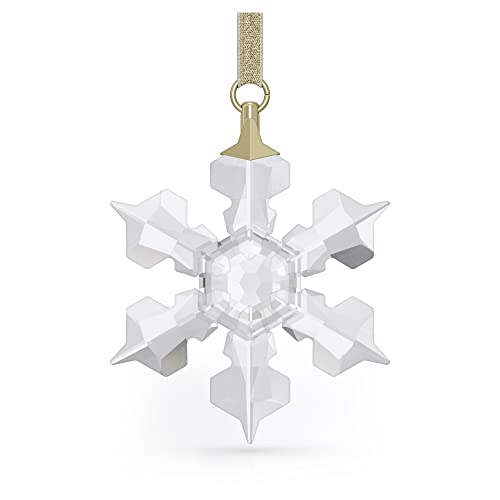 Swarovski Little Snowflake Ornament, Schneeflocke mit Prachtvollem Lamé-Band und Klarem Swarovski Kristall von Swarovski