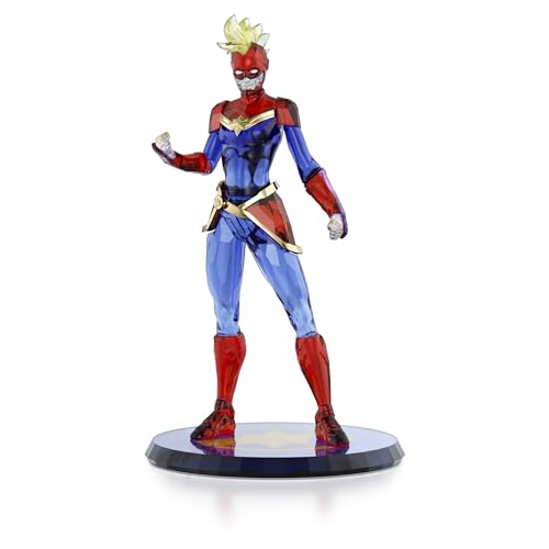 Swarovski Marvel Captain Marvel Figur, Bunte Kristalle mit lackierten Metallakzenten, Teil Marvel Kollektion von Swarovski