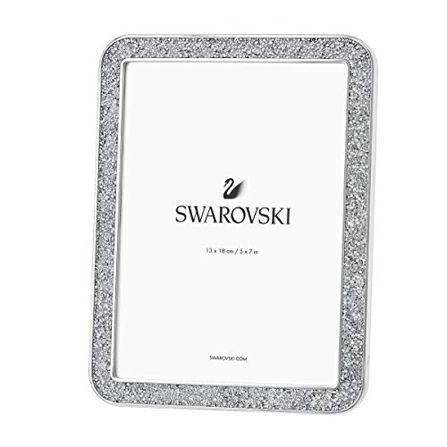 Swarovski Minera Bilderrahmen aus Metall mit Kristallen in der Farbe Silber, Maße: 20,7cm x 15,7cm x 12cm, 5351296 von Swarovksi