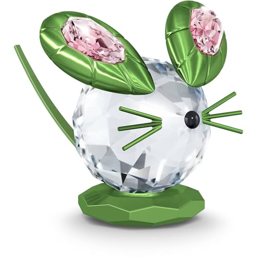 Swarovski Mouse Dulcis Maus-Figur aus Kristallen in der Farbe Grün, Maße: 9,1cm x 6,1cm x 6cm, 5619214 von Swarovski