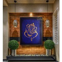 Ganesha Malerei Original Abstrakte Kunst Auf Leinwand von SwathisArtspace