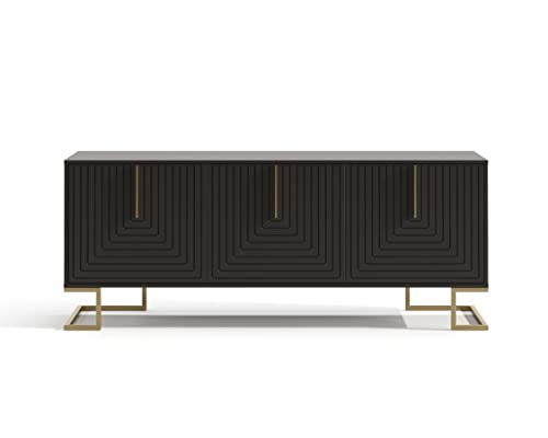 SweMa Kommode, Sideboard Monte-Prado mit dekorative Fräsungen und Soft-Close-Funktion von SweMa