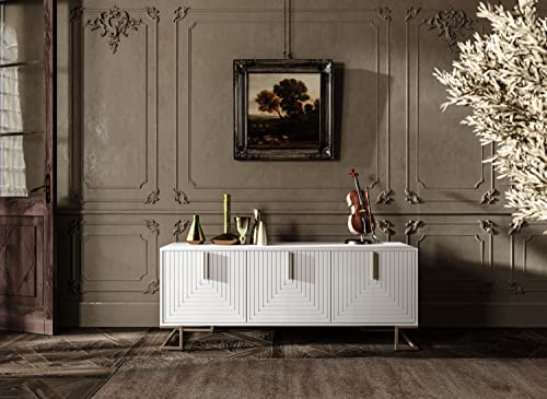 SweMa Kommode, Sideboard Monte-Prado mit dekorative Fräsungen und Soft-Close-Funktion, Breite 178,5 cm von SweMa