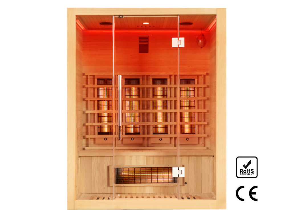 SwedHeat Infrarotkabine Lofoten Ganzglastür - BxTxH: 150x120x190 cm, Gesamtleistung: 2.425 W, inkl. Vollspektrumstrahler von SwedHeat