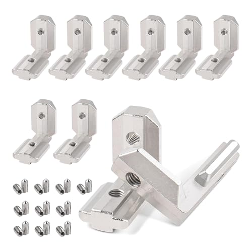 10 Stück stabile L-förmige Edelstahl-Klammern für 8 mm Schlitz, Aluminiumrahmen, rechtwinklige Verbindung, täglicher Gebrauch, Schrauben-Hardware 10 Stück stabile L-förmige Edelstahl-Klammern für 8 mm Schlitz, Aluminiumrahmen, rechtwinklige Verbindung, täglicher Gebrauch, Schrauben-Hardware von Sweeaau