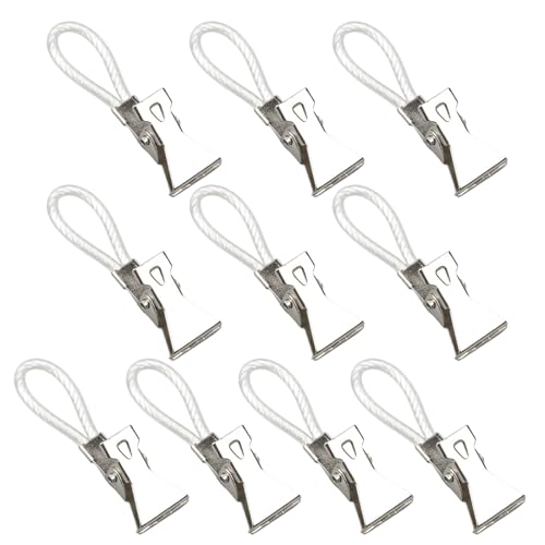 10 x Handtuch-Clips, rostfreie Designs für effiziente Aufbewahrung in Küchenutensilien und Badezimmerzubehör, Organisation, Küchenhandtuchaufhänger von Sweeaau