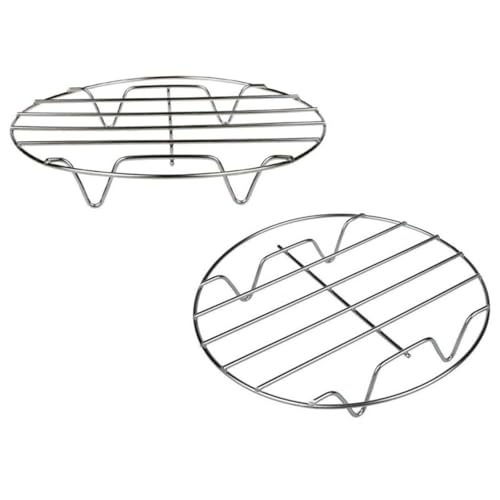 2 Stück 17,8 cm Luftfritteusenkorb Tablett Antihaft-Edelstahl Dehydrator Rack für knuspriges Kochen Backzubehör Backblech 2 Stück 17,8 cm Luftfritteusenkorb Tablett Antihaft-Edelstahl Dehydrator Rack für knuspriges Kochen Backzubehör Backblech von Sweeaau