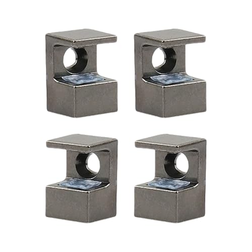 4 Stück verstellbare Mehrzweck-Glas-Klemmhalter für Vitrinen, Schränke und Paneele, aus stabiler Zinklegierung, Glasregal 4 Stück verstellbare Mehrzweck-Glas-Klemmhalter für Vitrinen, Schränke und Paneele, aus stabiler Zinklegierung, Glasregal von Sweeaau