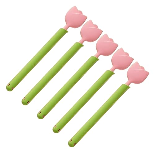5 Stück modische Tulpenform Lebensmittelbeutel-Clip mit Aufbewahrungsbox Zubehör für Küchenbedarf Organisation Tulpen Lebensmittelclip von Sweeaau