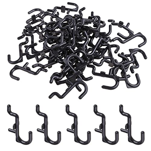 50 Stück/100 Stück schwarze Stecktafel-Haken, robuste Garagen-Aufbewahrungshaken, Stecktafel-Werkzeug, Organizer, J-Werkzeug-Organizer und Aufbewahrung 50 Stück/100 Stück schwarze Stecktafel-Haken, robuste Garagen-Aufbewahrungshaken, Stecktafel-Werkzeug, Organizer, J-Werkzeug-Organizer und Aufbewahrung von Sweeaau