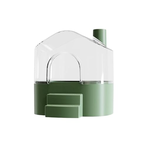 Auslaufsicherer Hamster-Sandkasten mit erhöhtem Boden, klares Design für Lemming- und Kleintier-Lebensräume, transparent, großes Hamster-Sandbad von Sweeaau