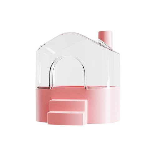 Auslaufsicherer Hamster-Sandkasten mit erhöhtem Boden, klares Design für Lemming- und Kleintier-Lebensräume, transparent, großes Hamster-Sandbad von Sweeaau