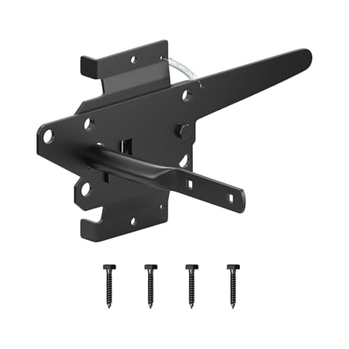 Automatisch verriegelnde Torriegel aus robustem Eisen, Sicherheits-Schnellstift-Türriegel, automatische Beschläge, automatisches Schließen Automatisch verriegelnde Torriegel aus robustem Eisen, Sicherheits-Schnellstift-Türriegel, automatische Beschläge, automatisches Schließen von Sweeaau