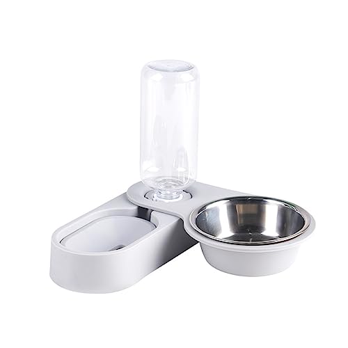 Automatische Futterspender für Haustiere, 530 ml, Wasserspender, Futternapf, Schwerkraft-Futterbrunnen für Kleintier-Flaschenhalter mit Ständer, leise, automatischer Springbrunnenspender von Sweeaau
