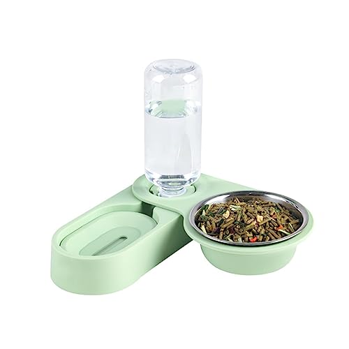 Automatische Futterspender für Haustiere, 530 ml, Wasserspender, Futternapf, Schwerkraft-Futterbrunnen für Kleintier-Flaschenhalter mit Ständer, leise, automatischer Springbrunnenspender von Sweeaau