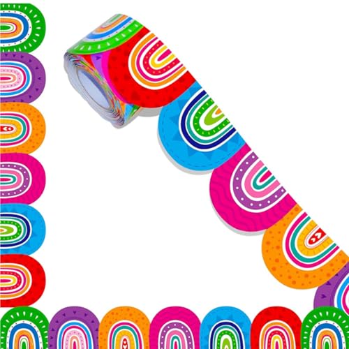 Bunte Pinnwand-Bordüre, Bordüre, für Klassenzimmer-Dekorationen, schöne Bordüre, bunte Bordüren für Klassenzimmer, Whiteboard, 10 m Bunte Pinnwand-Bordüre, Bordüre, für Klassenzimmer-Dekorationen, schöne Bordüre, bunte Bordüren für Klassenzimmer, Whiteboard, 10 m von Sweeaau