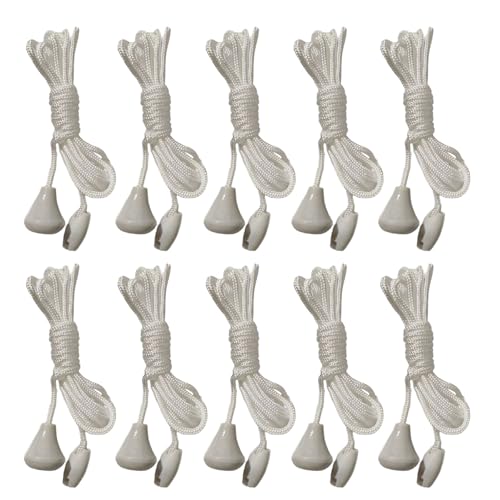 Deckenschalter, Zugschnur, 1,5 m, Lichtschalter, Seil, Badezimmerschnur mit Verbindungskette, Nylon, Badezimmer-Zugschnur, 10 Stück Deckenschalter, Zugschnur, 1,5 m, Lichtschalter, Seil, Badezimmerschnur mit Verbindungskette, Nylon, Badezimmer-Zugschnur, 10 Stück von Sweeaau