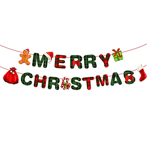 For 3M Merry Christmas Flagge für Santa Tomte hängende Papier-Wimpelkette G Wimpelkette Girlande For 3M Merry Christmas Flagge für Santa Tomte hängende Papier-Wimpelkette G Wimpelkette Girlande von Sweeaau