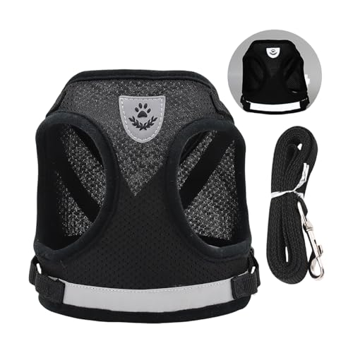 Hundegeschirr mit atmungsaktiver Netzweste und Gurt für kleine Hunde, sichere Outdoor-Ausrüstung Hundegeschirr mit atmungsaktiver Netzweste und Gurt für kleine Hunde, sichere Outdoor-Ausrüstung von Sweeaau