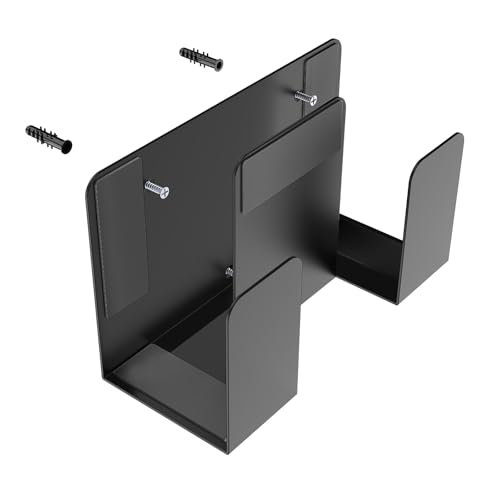 Metall-Wandhalterung, Aufbewahrungsregal für Laptops und Tablets, 2-lagiges Wandregal für Geräte bis zu 4 cm Dicke, Organizer-Regal Metall-Wandhalterung, Aufbewahrungsregal für Laptops und Tablets, 2-lagiges Wandregal für Geräte bis zu 4 cm Dicke, Organizer-Regal von Sweeaau