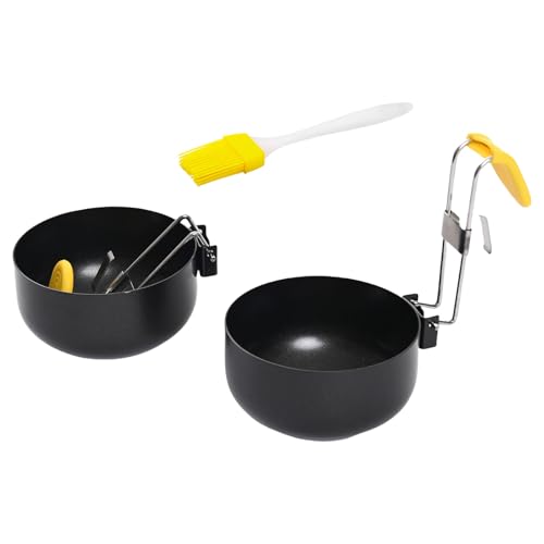 Praktische antihaftbeschichtete Eier-Pochierer, faltbare Eierformen, einfaches Kochen, Gadget, geeignet für einfache Lagerung und sichere Handhabung, Pochierer zu Hause von Sweeaau