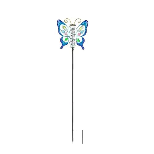 Regenmesser für den Außenbereich, 12,7 cm, LED-beleuchtet, Schmetterlings-Regenmesser, Dekoration für Hof und Garten, Messgerät für den Außenbereich Regenmesser für den Außenbereich, 12,7 cm, LED-beleuchtet, Schmetterlings-Regenmesser, Dekoration für Hof und Garten, Messgerät für den Außenbereich von Sweeaau