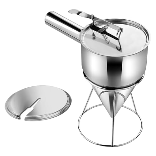 Robuster Trichter aus Edelstahl, kegelförmig, hergestellt für Takoyaki, rostfrei und einfach zu bedienen, rutschfester Griff Robuster Trichter aus Edelstahl, kegelförmig, hergestellt für Takoyaki, rostfrei und einfach zu bedienen, rutschfester Griff von Sweeaau