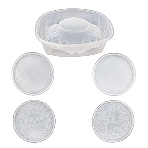 Set aus Kunstharz-Formen-Set, Silikonzähne und Aufbewahrungsbox, runde Silikon-Epoxid-Gussform, Kunst, Handwerk, runde Formen für Epoxidharz von Sweeaau