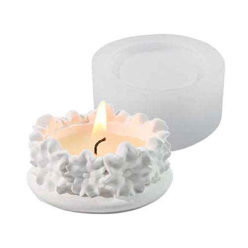Silikonform mit Blumen-Schnitzerei, Epoxidharz für Kerzenhalter, Teelichthalter, Heimdekoration, Blume Silikonform mit Blumen-Schnitzerei, Epoxidharz für Kerzenhalter, Teelichthalter, Heimdekoration, Blume von Sweeaau