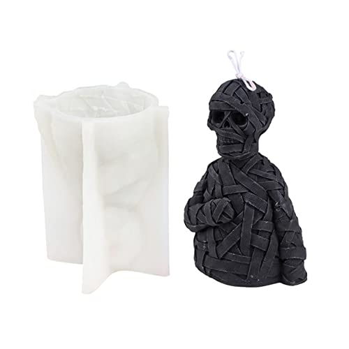 Silikonform mit Totenkopf für Kopf, Gips, handgefertigte Silikonform für Kerzen von Sweeaau