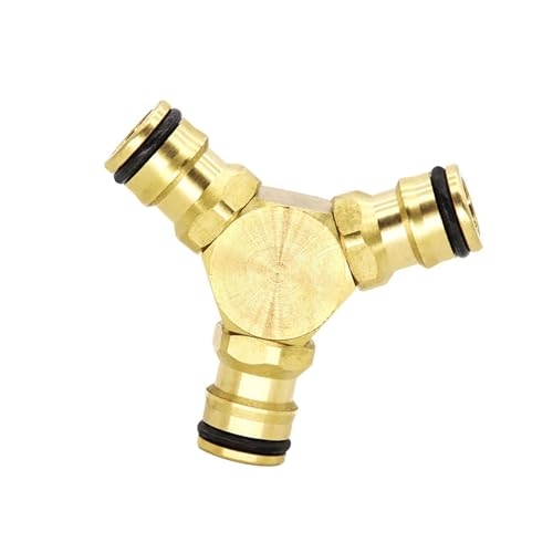 Starker 3-Wege-Schnellanschluss-Schlauchadapter aus Messing, erosionsbeständig zum Waschen und Mehrzweck-Wasserrohranschluss, starke Messingschlauch-Verteiler von Sweeaau
