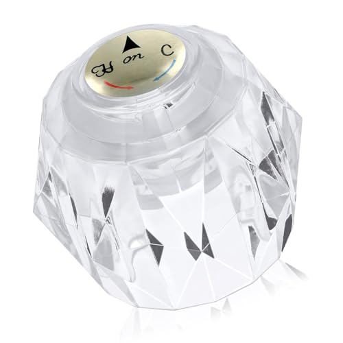 Transparenter Acryl-Badezimmer-Wasserhahn-Griff, Ersatz mit geometrischer Form, einfache Installation für RP2391 Dusche, Badewannenteil, transparenter Acryl-Duschgriff von Sweeaau