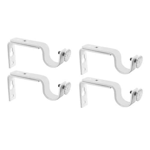 Verstellbare Mehrzweck-Gardinenstangenhalter, Zubehör für ausziehbar, ideal für Wohnzimmer und Schlafzimmer, 4 Stück Verstellbare Mehrzweck-Gardinenstangenhalter, Zubehör für ausziehbar, ideal für Wohnzimmer und Schlafzimmer, 4 Stück von Sweeaau