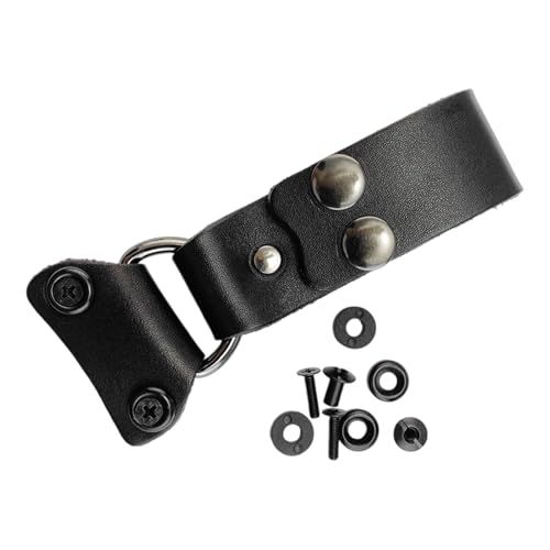 Verstellbare pflanzlich gegerbte Lederscheide Wasit Gürtelschnalle für den Außenbereich gerade Schneiderscheide Ersatz Leder und Metall Gürtelclip von Sweeaau