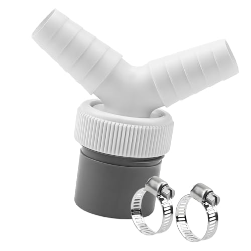 Y-Typ-Waschmaschinen-Ablaufadapter, Doppelauslass-Textur für 40-mm-Rohranschluss, platzsparendes Design, Waschmaschinen-Ablaufverbinder Y-Typ-Waschmaschinen-Ablaufadapter, Doppelauslass-Textur für 40-mm-Rohranschluss, platzsparendes Design, Waschmaschinen-Ablaufverbinder von Sweeaau