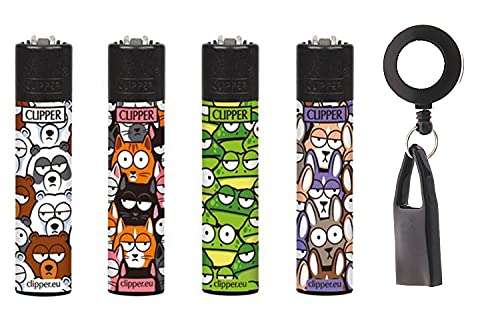 Clipper Animal Squad im 4er- Set mit Gratis Lighter Leash von SweedZ